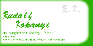 rudolf kopanyi business card